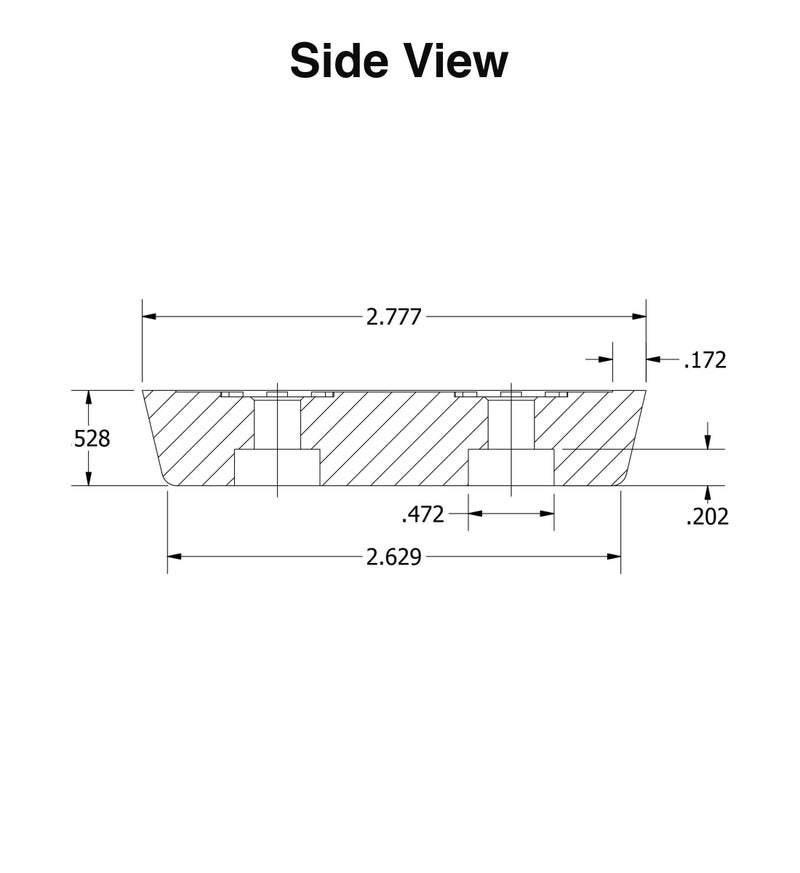Linear Motion Labs 4 Large Rectangular Rubber Feet Bumpers - .528 H X 2.777 L X 1.375 W - Made in USA - Heavy Duty - Non Marking for Furniture, Tables, Chairs, Desks, Benches, Sofas, Chests, Other Large Items. - Image 1